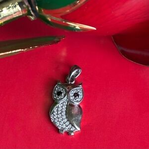 925 Silver Owl Pendant Necklace